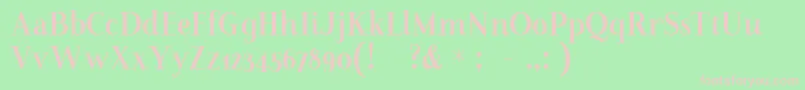 FarewellAngelinaDisplaySample Font – Pink Fonts on Green Background