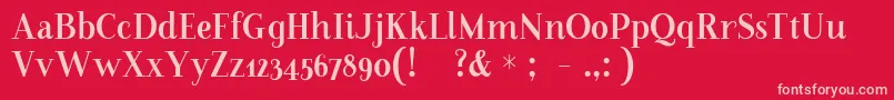 FarewellAngelinaDisplaySample Font – Pink Fonts on Red Background