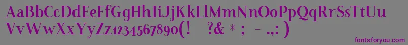 FarewellAngelinaDisplaySample Font – Purple Fonts on Gray Background