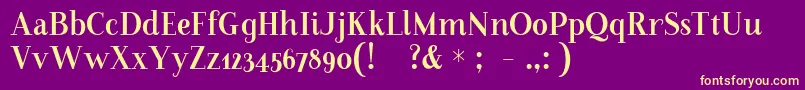 FarewellAngelinaDisplaySample Font – Yellow Fonts on Purple Background