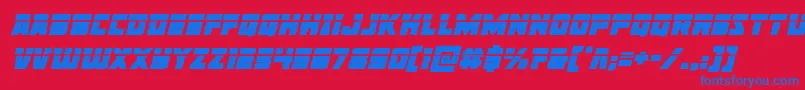 Libertylegionlaserital Font – Blue Fonts on Red Background