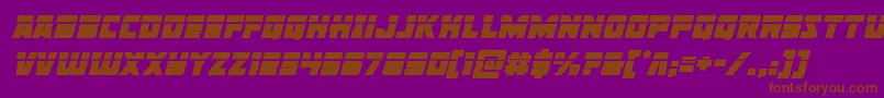 Libertylegionlaserital Font – Brown Fonts on Purple Background