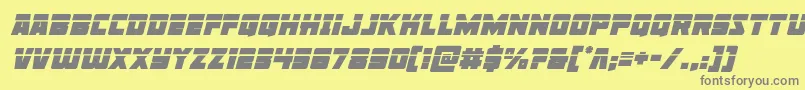 Libertylegionlaserital Font – Gray Fonts on Yellow Background