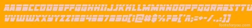 Libertylegionlaserital Font – Pink Fonts on Orange Background