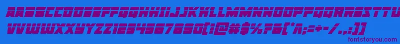 Libertylegionlaserital Font – Purple Fonts on Blue Background