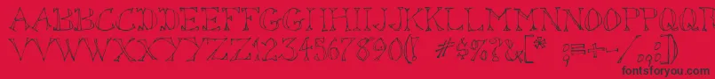 Sketchoutsw Font – Black Fonts on Red Background