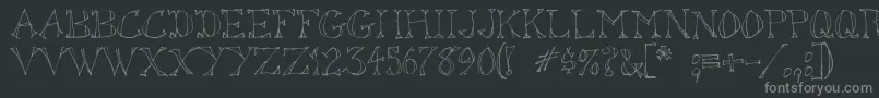 Sketchoutsw Font – Gray Fonts on Black Background