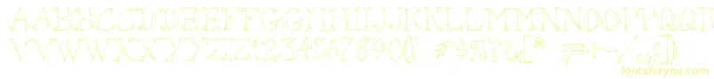 Шрифт Sketchoutsw – жёлтые шрифты