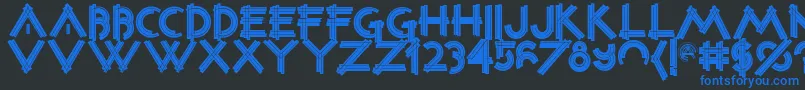 Constrxiablackinline Font – Blue Fonts on Black Background