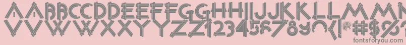 Constrxiablackinline Font – Gray Fonts on Pink Background