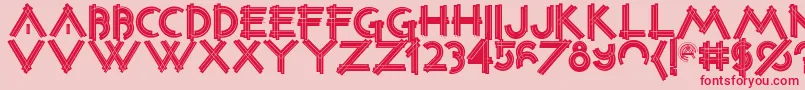 Constrxiablackinline Font – Red Fonts on Pink Background