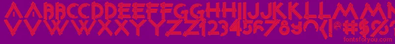 Constrxiablackinline Font – Red Fonts on Purple Background