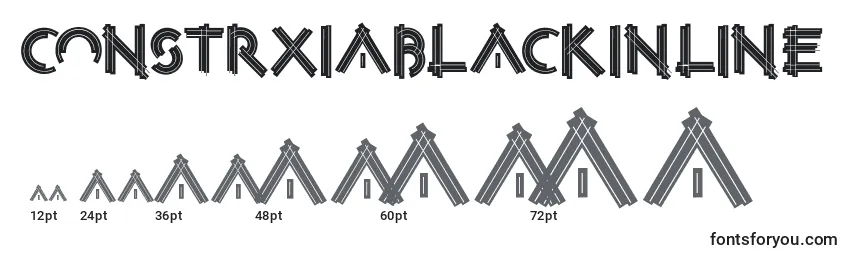 Размеры шрифта Constrxiablackinline