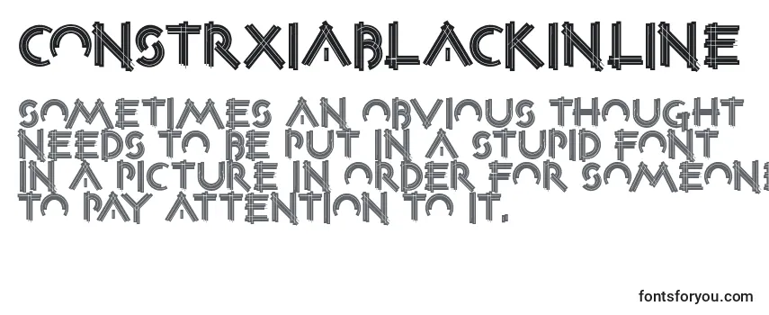 Constrxiablackinline フォントのレビュー