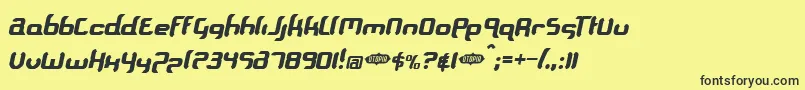 Supersou Font – Black Fonts on Yellow Background