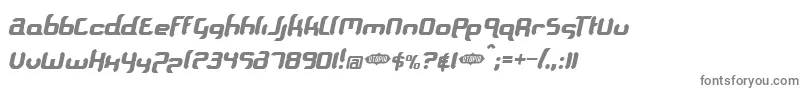 フォントSupersou – 白い背景に灰色の文字