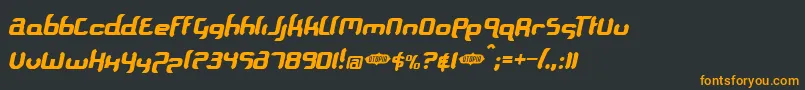 フォントSupersou – 黒い背景にオレンジの文字