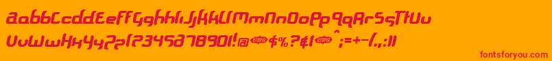 Supersou Font – Red Fonts on Orange Background