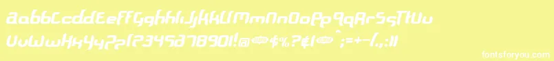 フォントSupersou – 黄色い背景に白い文字