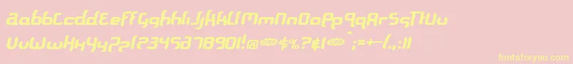 Supersou Font – Yellow Fonts on Pink Background
