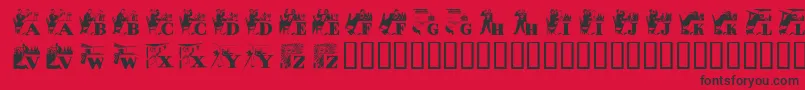 Alkoi Font – Black Fonts on Red Background