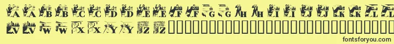 Alkoi Font – Black Fonts on Yellow Background