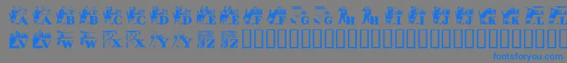 Alkoi Font – Blue Fonts on Gray Background