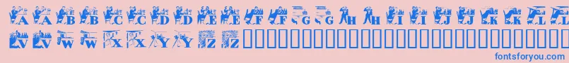 Alkoi Font – Blue Fonts on Pink Background