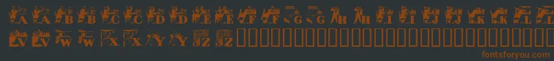 Alkoi Font – Brown Fonts on Black Background