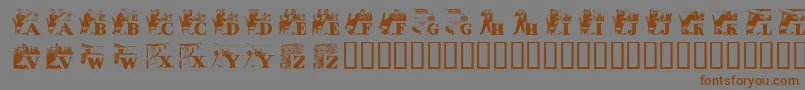 Alkoi Font – Brown Fonts on Gray Background