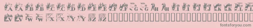 Alkoi Font – Gray Fonts on Pink Background