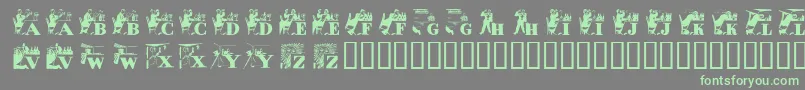 Alkoi Font – Green Fonts on Gray Background