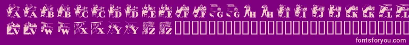 Alkoi Font – Pink Fonts on Purple Background