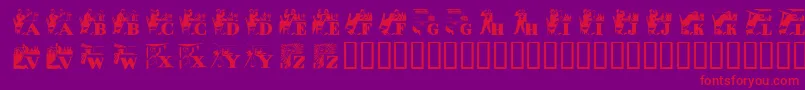 Alkoi Font – Red Fonts on Purple Background