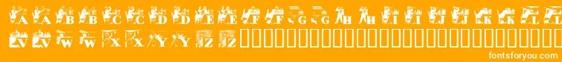 Alkoi Font – White Fonts on Orange Background