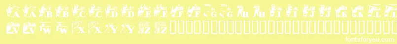 Alkoi Font – White Fonts on Yellow Background