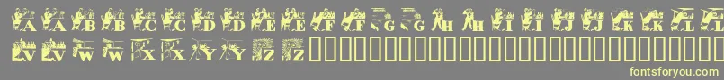 Alkoi Font – Yellow Fonts on Gray Background