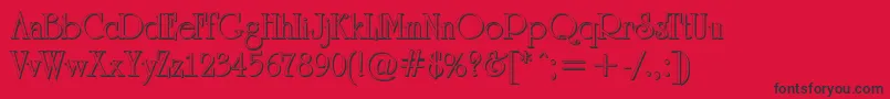 ARomanussh Font – Black Fonts on Red Background