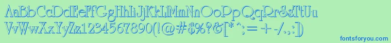 ARomanussh Font – Blue Fonts on Green Background