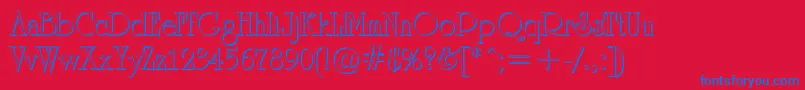 ARomanussh Font – Blue Fonts on Red Background