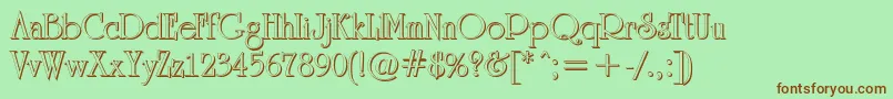 ARomanussh Font – Brown Fonts on Green Background