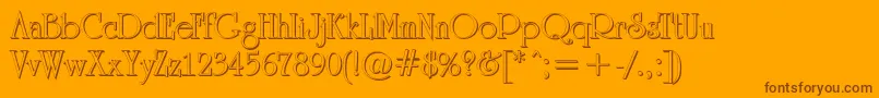 ARomanussh-fontti – ruskeat fontit oranssilla taustalla