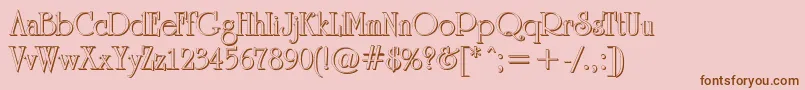 ARomanussh Font – Brown Fonts on Pink Background