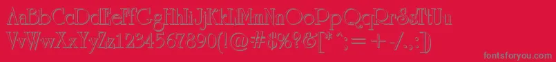 ARomanussh Font – Gray Fonts on Red Background