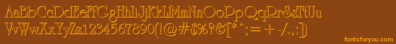ARomanussh Font – Orange Fonts on Brown Background