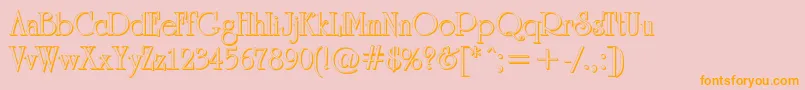 ARomanussh Font – Orange Fonts on Pink Background