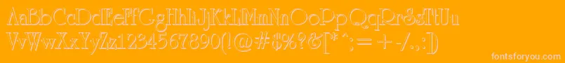 ARomanussh Font – Pink Fonts on Orange Background