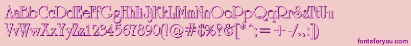 ARomanussh Font – Purple Fonts on Pink Background
