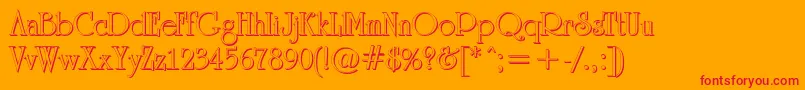 ARomanussh Font – Red Fonts on Orange Background