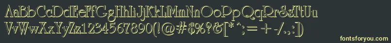 ARomanussh Font – Yellow Fonts on Black Background